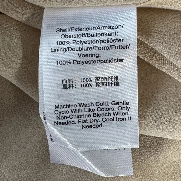 DKNY Skirt Midi Black Tan Chiffon Butterfly Floral Ruched Flowy Resort Y2K - Picture 8 of 8